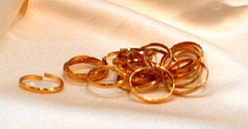 Gold Wedding Ring Attachment ~ Set of 2