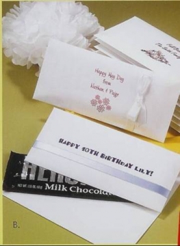 Candy Bar Envelopes Personalized ~ Set/48