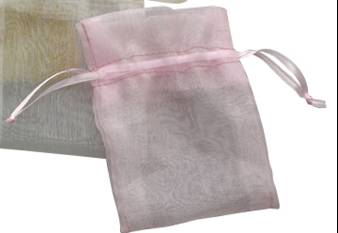 Pink Organza Bag ~ MEDIUM Size