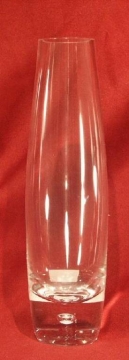 Elegant Clear Glass Vase - 10"