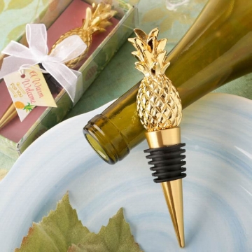 Warm Welcome Pineapple Gold Stopper Boxed
