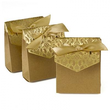Naturally Vintage Tent Favor Box SET/25 ~ Opt. Personalize