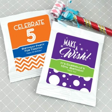 Personalized Kid's Birthday Drink Packet ~ Choose