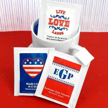 Patriotic Personalized Tea Packet