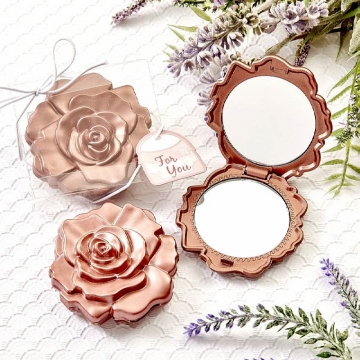 Dusty Rose Design Mirror Compact Boxed
