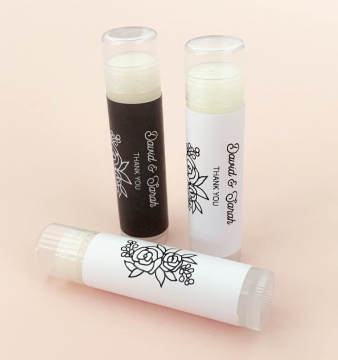 Floral Silhouette Lip Balm Personalized