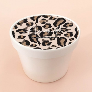 Round Gift Box ~ Leopard Print