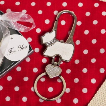 "Puppy Love" Dog Shaped Key Chain Boxed