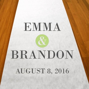 Personalized Ampersand Aisle Runner