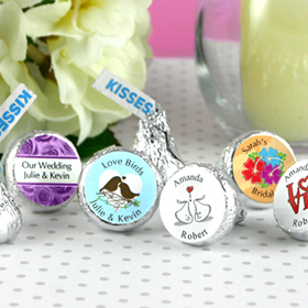Chocolate Kisses with Personalized Labels! *Wedding Theme ~Over 45 Designs!