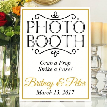 Personalized Photo Booth Wedding Sign