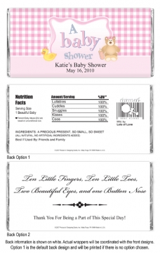 Personalized Candy Wrapper + Optional Bar *Baby Designs ~Over 25 Designs!
