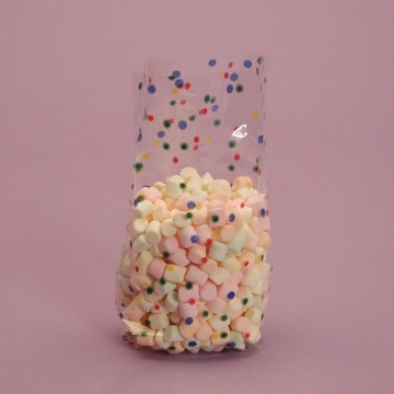 Dots in Primary Color Cellophane  Bag - Choose A Size