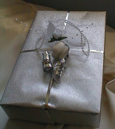 Favors with Flair!: Solid Matte Metallic Silver Wrapping Paper ~ Basic  Package