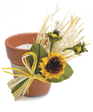 Yellow Sunflower Tied Mini Bouquet ~ Set/12 Bouquets