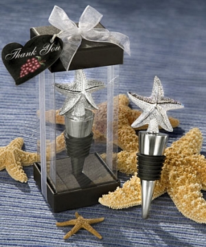 Elegant Starfish Wine  Bottle Stopper in Deluxe Gift Box