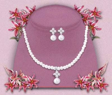 Flowergirl Star Pearl Earring & Necklace Set -Choice of