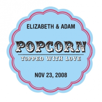Popcorn - Topped with Love Sticker