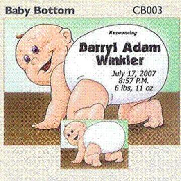 Invitation:  Baby Bottom ~ Blank or Personalized