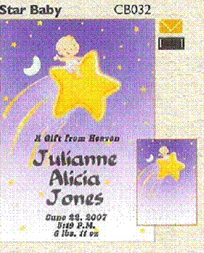 Invitation:  Star Baby ~ Blank or Personalized