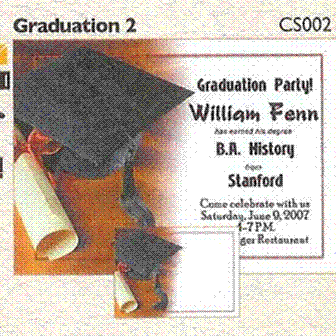Invitation:  Graduation #2  ~ Blank or Personalized