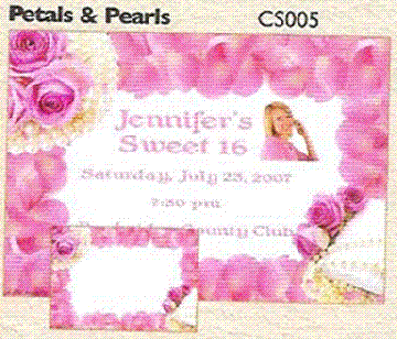 Invitation:  Petals & Pearls ~ Blank or Personalized