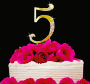 Single Number Topper (Size & Finish Choices) ~Cake Jewelry