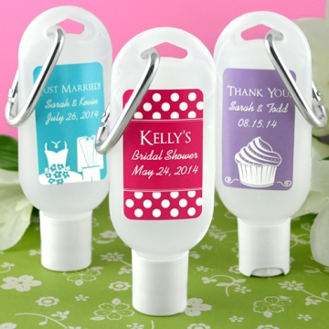 Personalized Hand Sanitizer with Carobiner Clip ~ Silhouette