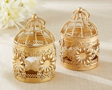 Gold Floral Lantern