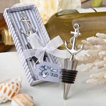 Nautical Themed Anchor Bottle Stopper Boxed