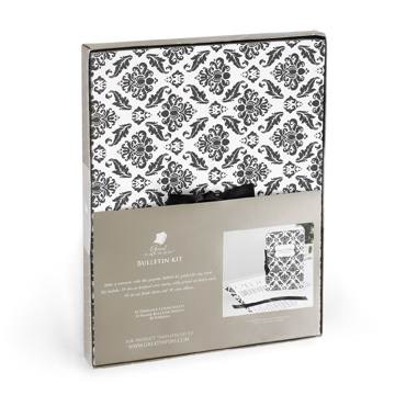 Black & White Damask DIY Bulletin Kit SET/50