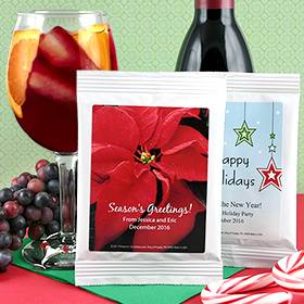 Holiday Themed Personalized Sangria Wine Packet
