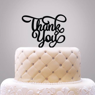 "Thank You" Cake Topper ~ Color Choice