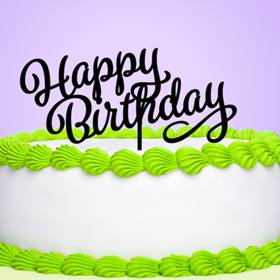 Happy Birthday Cake Topper ~ Color Choice