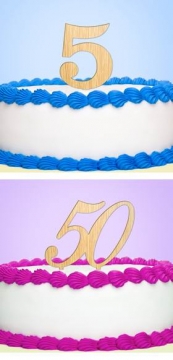 Personalized Wooden Number Cake Topper