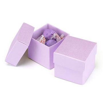Two Piece Favor Box SET/25 ~ Purple  (Opt. Personalization)