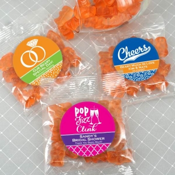 Personalized Gummy Bear Packet ~ Champagne Flavor