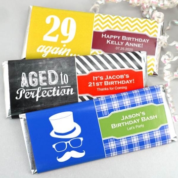 Personalized Adult Birthday Hershey Bar Wrapper