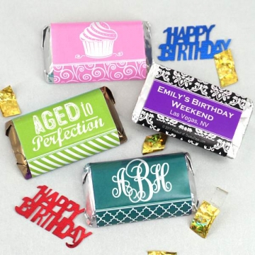 Personalized Adult Birthday Hershey's Miniature Wrappers