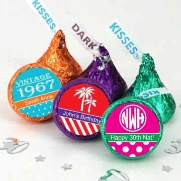 Personalized Adult Birthday Hershey's Kisses