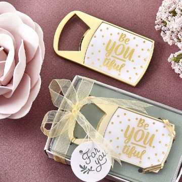 Gold Be-You-Tiful Bottle Opener Gift Boxed