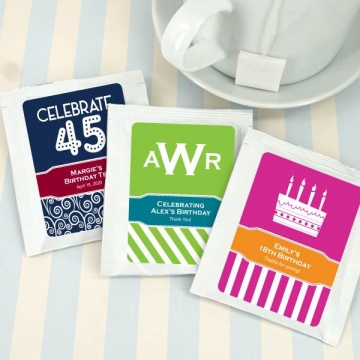 Personalized Adult Birthday Tea Packet