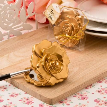 Ornate Matte Gold Rose Mirror Gift Boxed