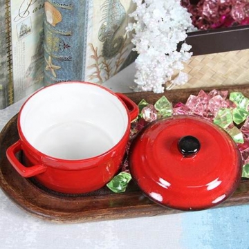 Ceramic "Fondue Fun" Mini Pot Giftboxed ~ Red