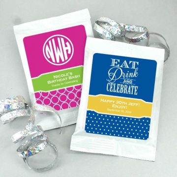 Personalized Adult Birthday Coffee Packet ~ Select Color
