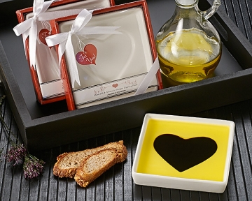 "Love Infused" Olive Oil and Balsamic Vinegar Dipping Plate