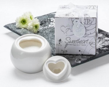 "Sweetheart" Porcelain Sugar Bowl Gift Boxed