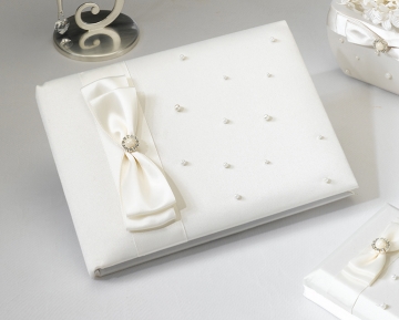 Scattered Pearl Guestbook ~ Ivory