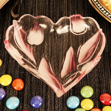 "Tulip Heart" Heart-Shaped Glass Candy Dish