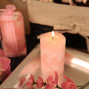 "Pink Pillar" Votive Candle Giftboxed